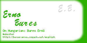erno bures business card