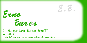 erno bures business card